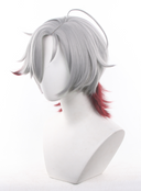 Genshin Impact Illuga Cosplay Perücke Kurz Grau und Rot