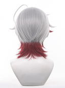 Genshin Impact Illuga Cosplay Perücke Kurz Grau und Rot