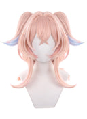 Genshin Impact Linnea Cosplay Wig Medium Pink and Blue With Pigtails