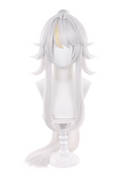 Genshin Impact Zibai Cosplay Wig Long White and Yellow With Ponytail