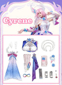 Honkai Star Rail Cyrene Cosplay Costume With Gradient Long Layered Dress