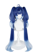 OSIAS COSPLAY - Wuthering Waves Iuno Cosplay Wig Long Dark Blue and Light Blue With Pigtails