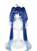 OSIAS COSPLAY - Wuthering Waves Iuno Cosplay Wig Long Dark Blue and Light Blue With Pigtails