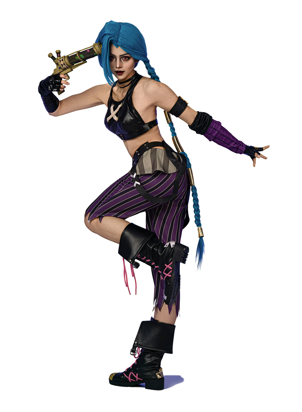 Jinx Arcane Cosplay Costume Remastered Version Outfit – OSIAS