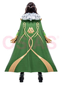 MR Loki Cosplay Costume Women Slim Fit Faux Leather with Gold Details