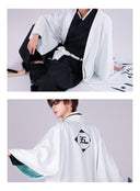 OSIAS Men Japanese Style Black and White Anime Cosplay Costume