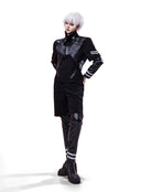 OSIAS Men's Black Slim-Fit Cosplay Costume – Leather Jumpsuit