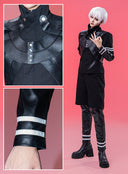 OSIAS Men's Black Slim-Fit Cosplay Costume – Leather Jumpsuit