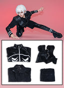 OSIAS Men's Black Slim-Fit Cosplay Costume – Leather Jumpsuit