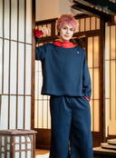 OSIAS Men's JJK Navy Blue High School Cosplay Costume