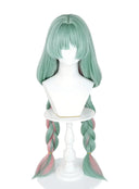 OSIAS COSPLAY - Wuthering Waves Phrolova Cosplay Wig Long Green and Pink With Two Braids