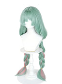 OSIAS COSPLAY - Wuthering Waves Phrolova Cosplay Wig Long Green and Pink With Two Braids