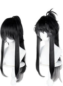 OSIAS COSPLAY - Wuthering Waves Qiuyuan Cosplay Wig Long Black and Grey