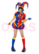 The Amazing Digital Circus Pomni Cosplay Costume With Shapeable Hat