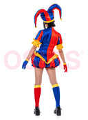 The Amazing Digital Circus Pomni Cosplay Costume With Shapeable Hat
