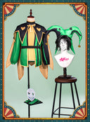 The Freak Circus Harlequin Cosplay Costume Green Outfit