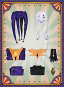 The Freak Circus Jester Cosplay Costume Purple Outfit