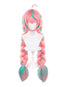 Genshin Impact Varesa Cosplay Wig Long Pink and Green With Two Braids