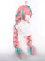 Genshin Impact Varesa Cosplay Wig Long Pink and Green With Two Braids