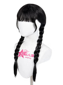 Wednesday Wednesday Addams Cosplay Wig Long Black With Two Braids