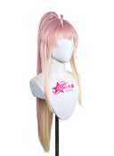 Wuthering Waves Aemeath Cosplay Wig Long Pink and Yellow With Ponytail