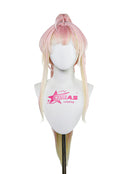 Wuthering Waves Aemeath Cosplay Wig Long Pink and Yellow With Ponytail