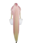 Wuthering Waves Aemeath Cosplay Wig Long Pink and Yellow With Ponytail