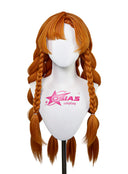 Wuthering Waves Sigrika Cosplay Wig Long Orange With Braids
