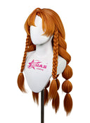 Wuthering Waves Sigrika Cosplay Wig Long Orange With Braids