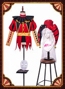 The Freak Circus Pierrot Cosplay Costume Red Outfit