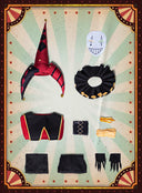 The Freak Circus Pierrot Cosplay Costume Red Outfit