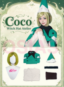 Witch Hat Atelier Coco Cosplay Costume With Wig Full Set