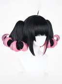 Zenless Zone Zero Nangong Yu Cosplay Wig Angels of Delusion Medium Black and Pink With Pigtails