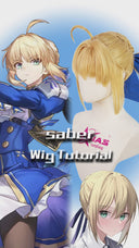 Honkai Star Rail x Fate/Stay Night Saber Cosplay Wig Blonde With Bun