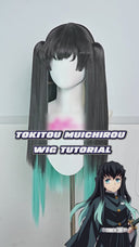 Demon Slayer Tokitou Muichirou Pigtails Cosplay Wig